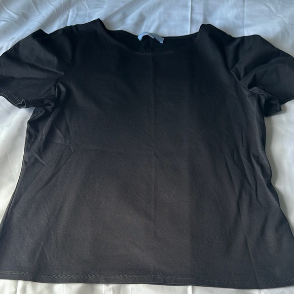 ANTONIO MELANI Black Boxy Short Sleeve T-Shirt - Picture 1 of 8